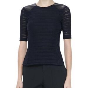 Rag & Bone Basha Lamb Leathe Blouse Top Size M